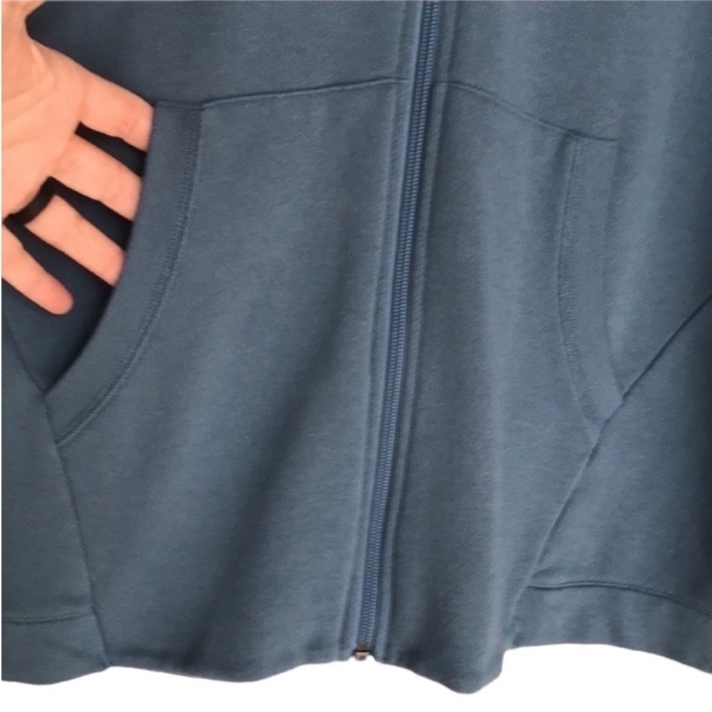 Vera Bradley Blue Zip Hoodie Jacket Thumbhole Cotton Blend Large - Picture 2 of 14